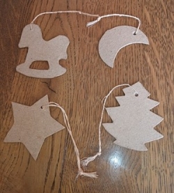 Restposten Pappart, Sortiment Geschenkanhänger Weihnachten, 4-tlg.