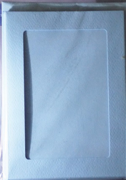 Restposten Karten und Kuverts im 5-er Set, blanko A6-C6 mit Passepartout, hellblau