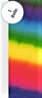 Bastelkrepp von URSUS®, gerollt, 50 cm x 2,5 m, regenbogen