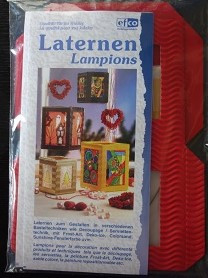 Restposten Bastelwellpappe DIY, Laternenbastelset, rot