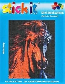 Mini Stecksystem Pferd Roter Mustang, Komplettpaket