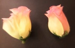 Streublüten Rosenblüten-Knospen, apricot-creme, ca.12 Stück
