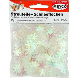 Streukonfetti Schneeflocken, 20 gr.