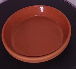 Restposten Unterteller terrakotta, innen glasiert, 14/17 cm, 1 Stück