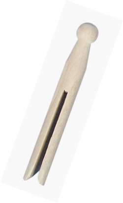 Holzklammern mit Rundkopf, amerikanisch, roh, 95 mm, Stück